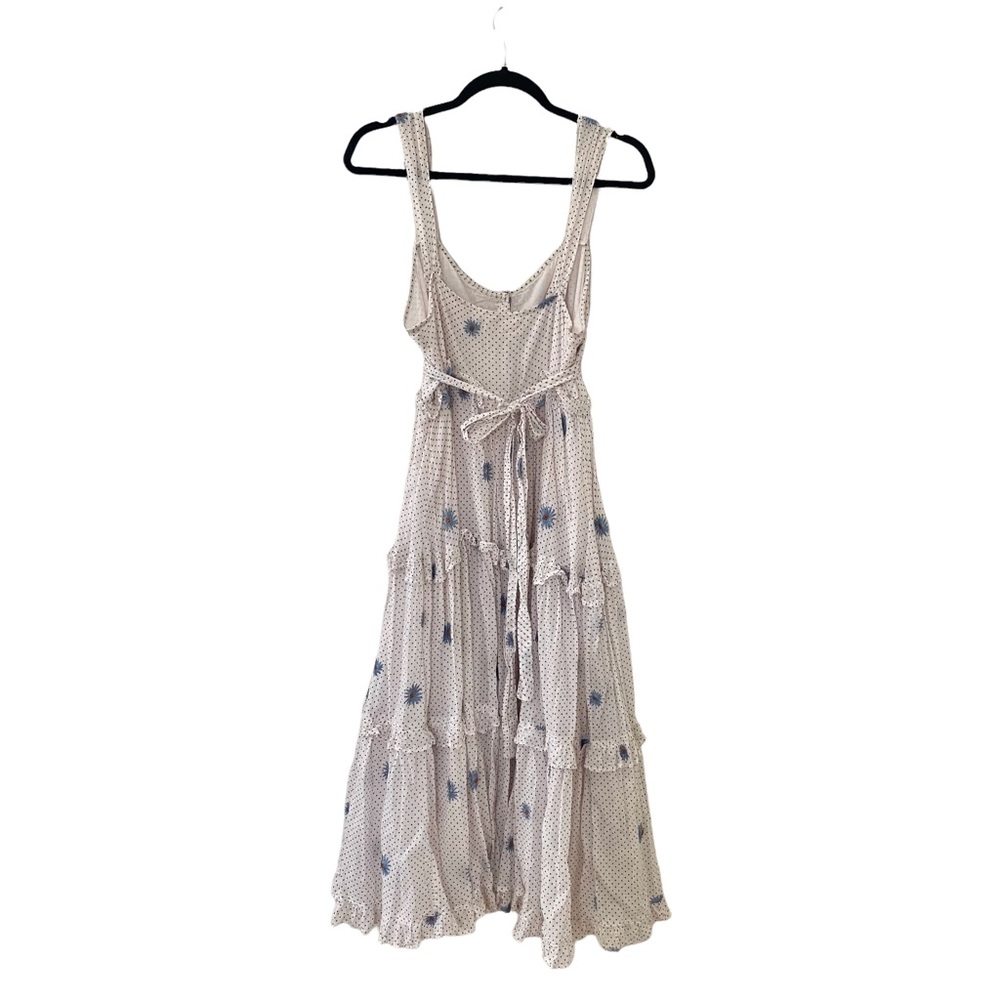 SOLD - Free People Women's Daisy Chain Button Up Midi Dress in White / Ecru - Picture 4 of 13